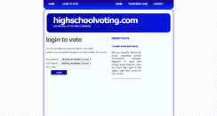 Desktop Screenshot of highschoolvoting.com